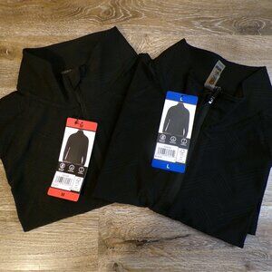 Gerry NWT Men’s Black Active Quarter Zip Pull Over Choice: Med or Large